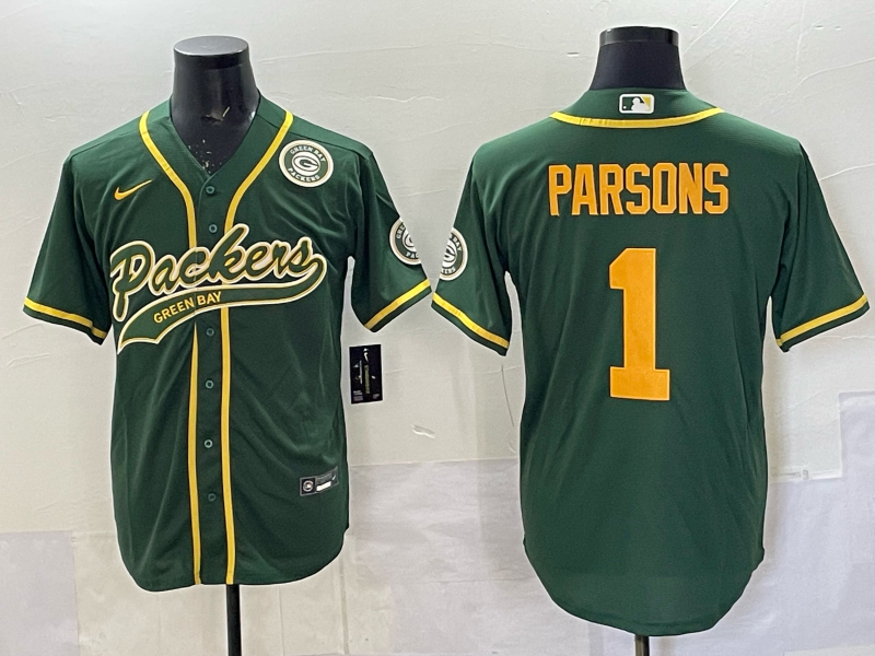 Men Green Bay Packers #1 Parson green Nike NFL 2025 jersey 07